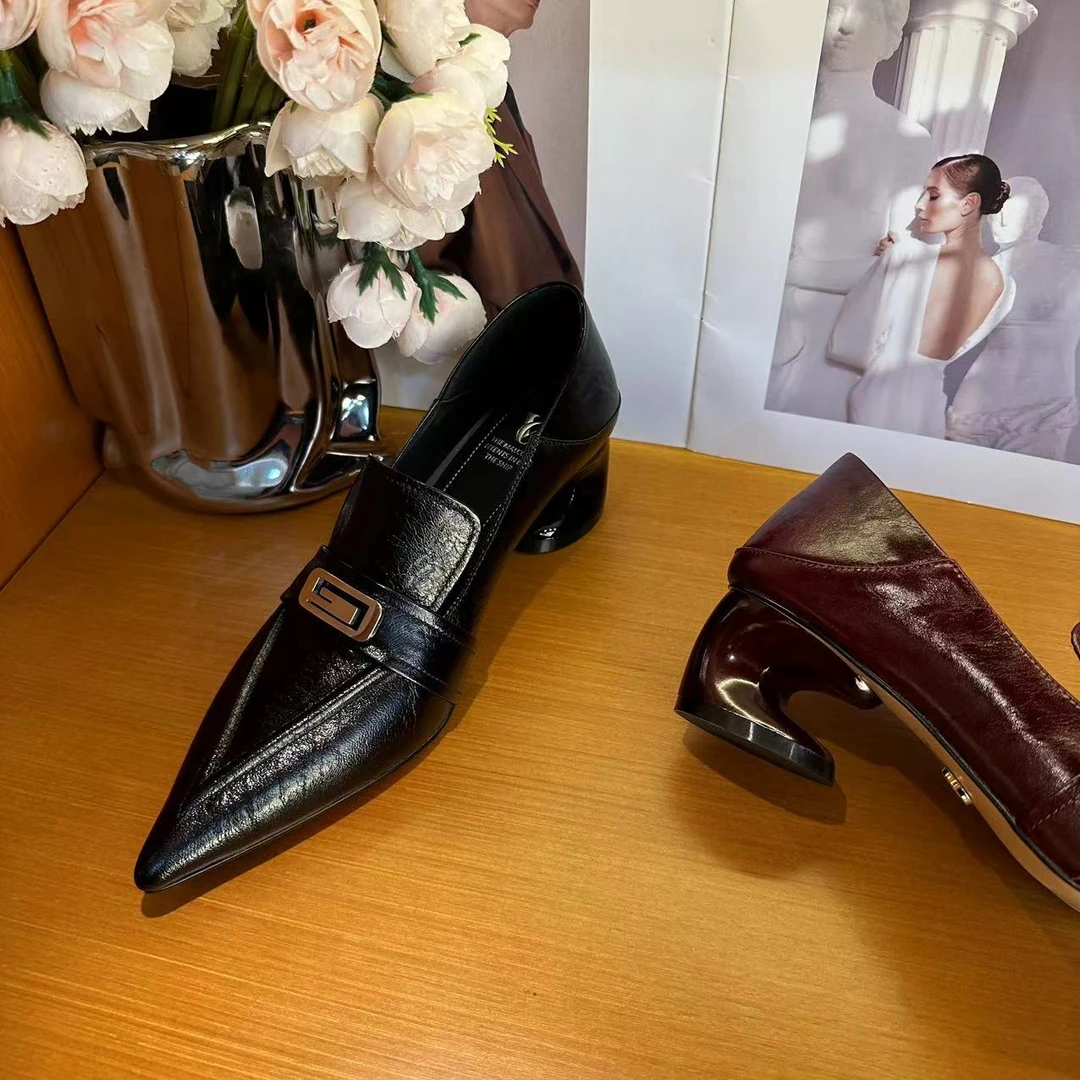 Timeless】2025秋季新款小众设计款法式复古尖头中跟时尚单鞋5cm