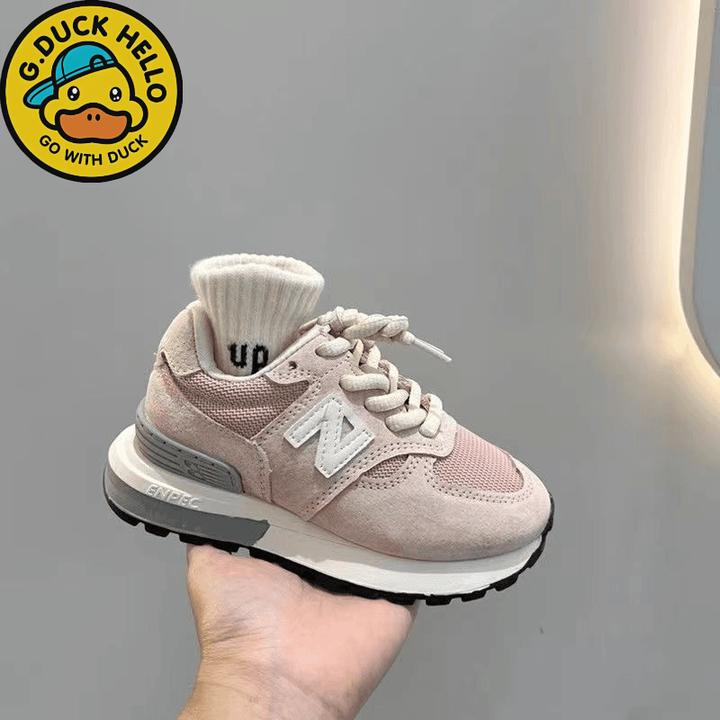 小黄鸭儿童阿甘鞋春秋季新款女童休闲老爹鞋男童软底运动鞋宝宝