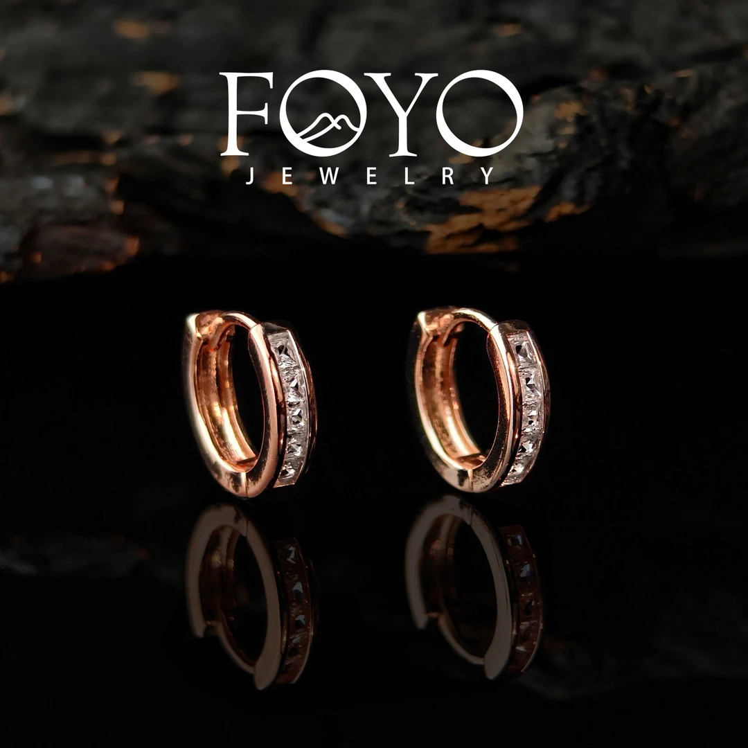 3028 玫x瑰x金x镶x锆x耳扣