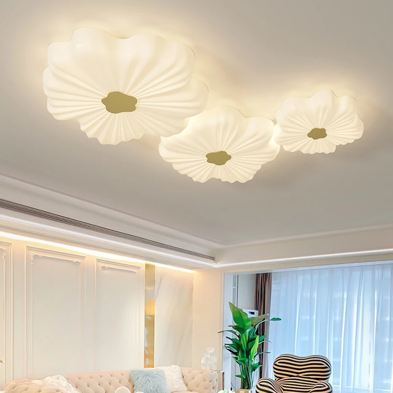 新款简约客厅led吸顶灯大气温馨奶油风卧室吸顶灯创意云朵书房灯