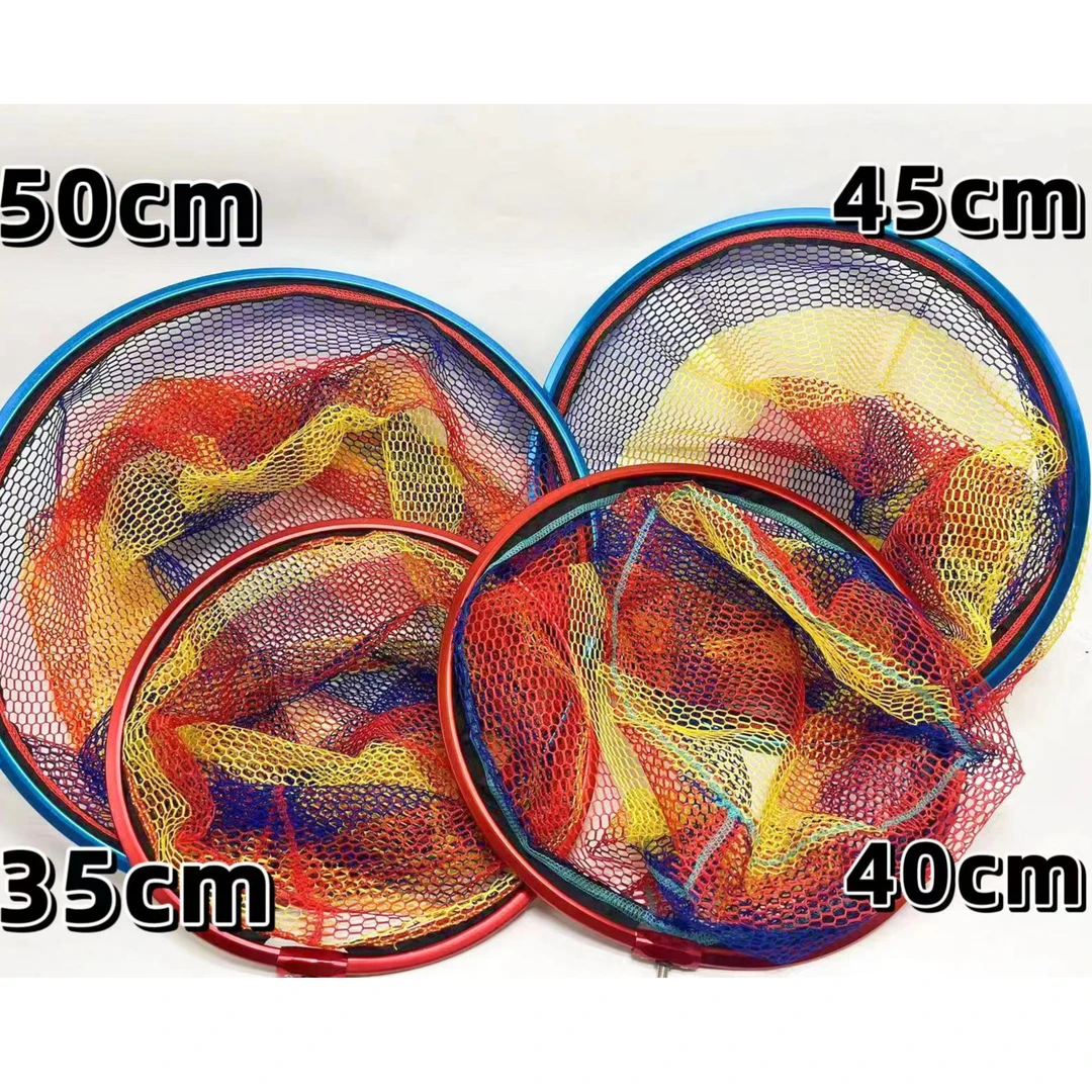 大孔宽铝圈抄网头捞鱼网头竞技黑坑防挂速干网兜