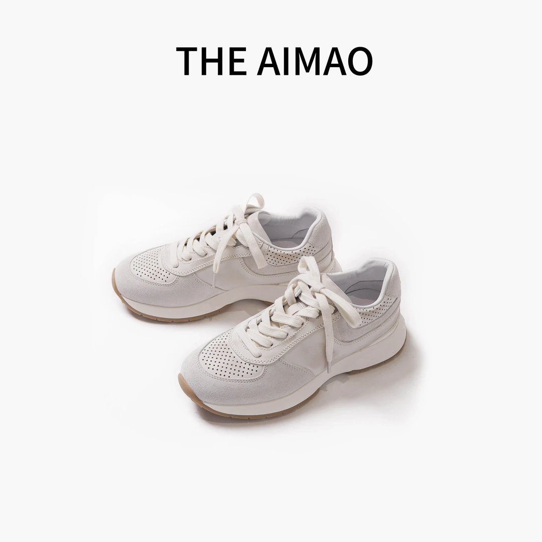 【THE AIMAO】”MIU系休闲“牛皮牛反毛皮牛皮鞋垫休闲鞋XYX81581