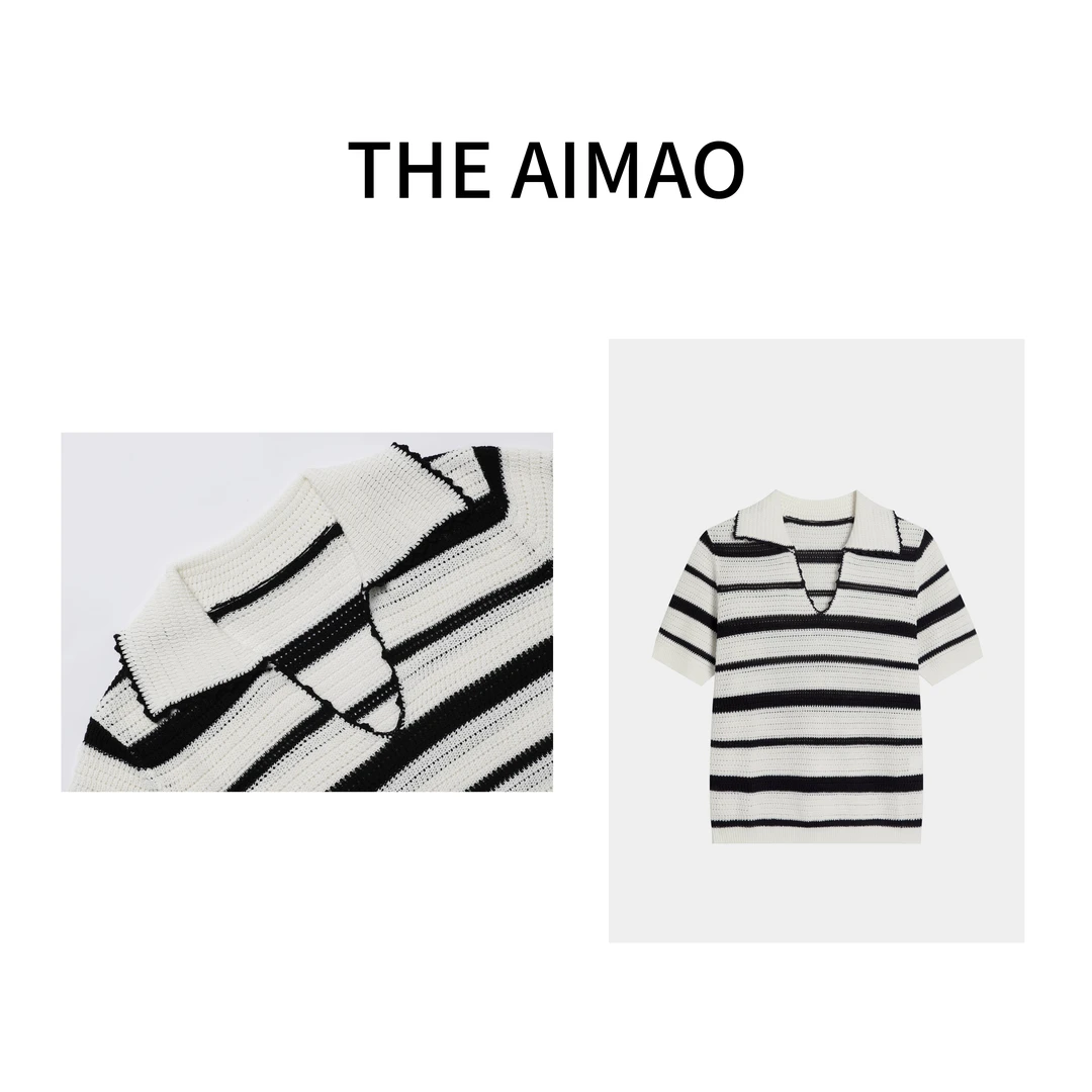 【THE AIMAO】‘简约高智感“高级时尚条纹POLO衫XYX80718