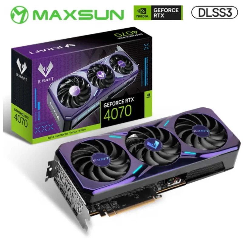MAXSUN/铭瑄RTX4070电竞之心游戏吃鸡设计三风显卡+桌面鼠标垫