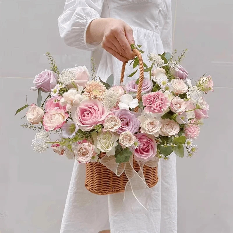 妇女节节母亲节手提花篮鲜花全国同城送长辈送闺蜜送女神花店速达