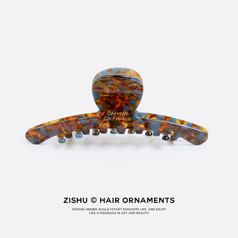 法式高级感醋酸抓夹优雅气质发夹女后脑勺鲨鱼夹2024新款夹子头饰