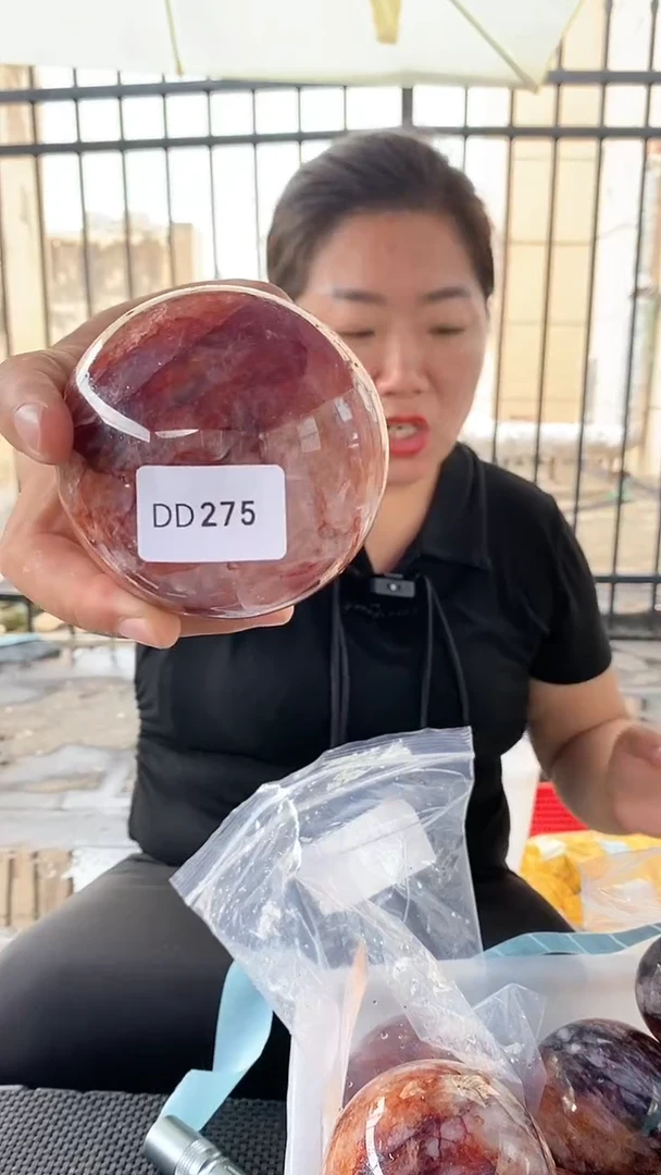 【闪购商品】水晶球未镶嵌红胶花球DD275