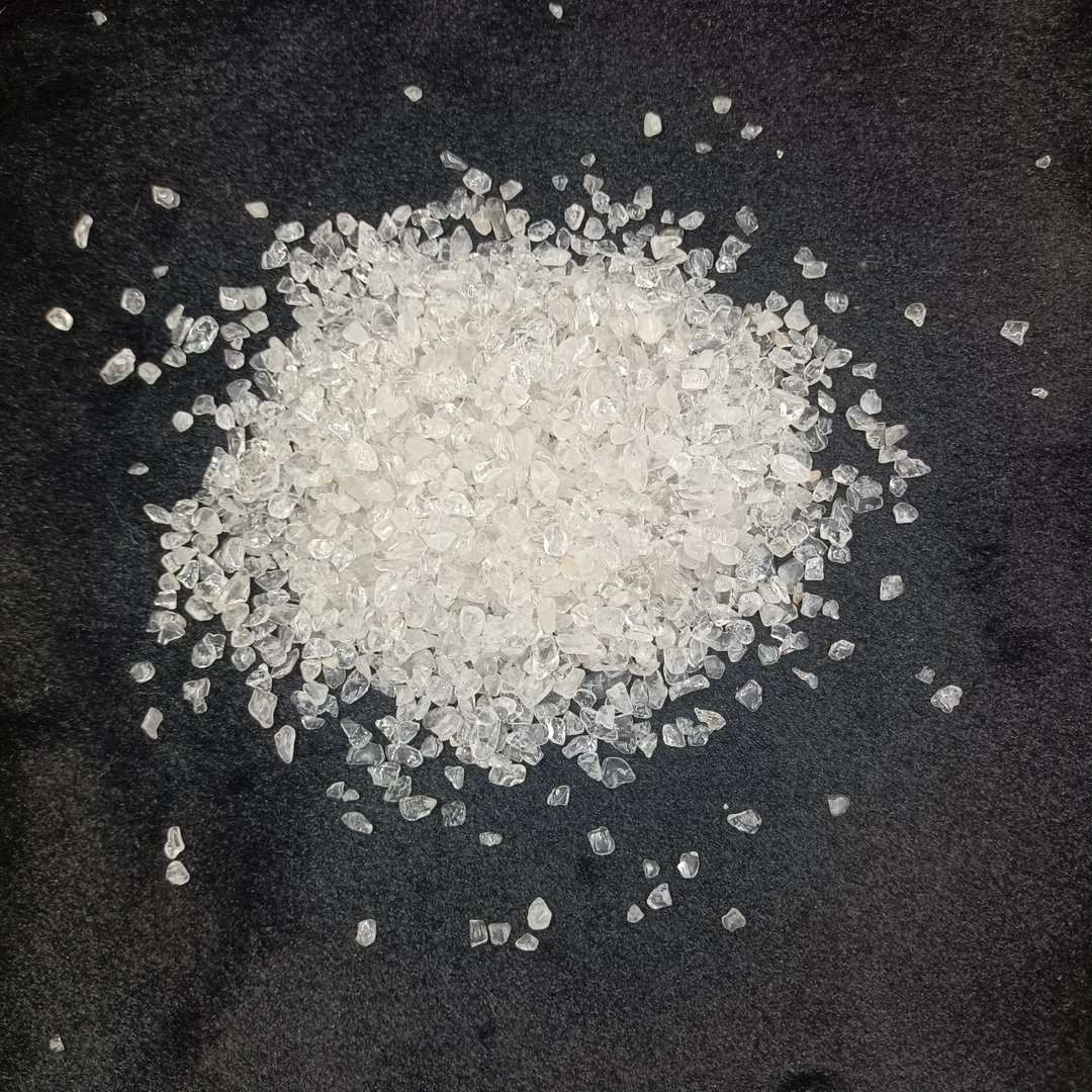 天然白水晶碎石消磁石原石造景石