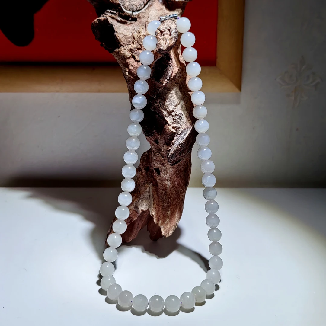非金属布艺项链 烟紫 水润   10mm  时尚正品  项链