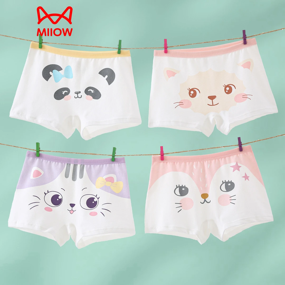 猫人儿童宝宝小女孩学生短裤头四角可爱公主透气内裤