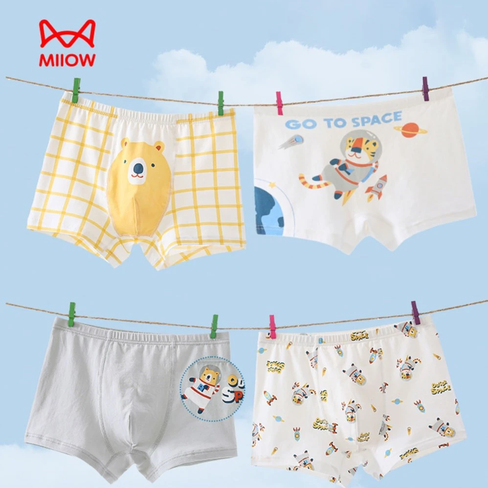 猫人7A抗菌卡通趣味舒适男童内裤