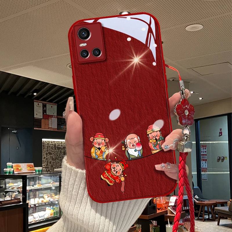 适用于vivoS10鞭炮财神金漆玻璃财神全包手机壳简约玻璃壳女