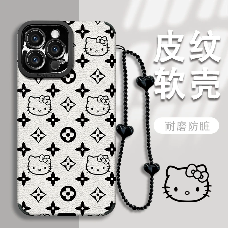 满屏喵咪适用苹果vivo华为oppo小米iPhone16瞳眼羊巴皮手机壳