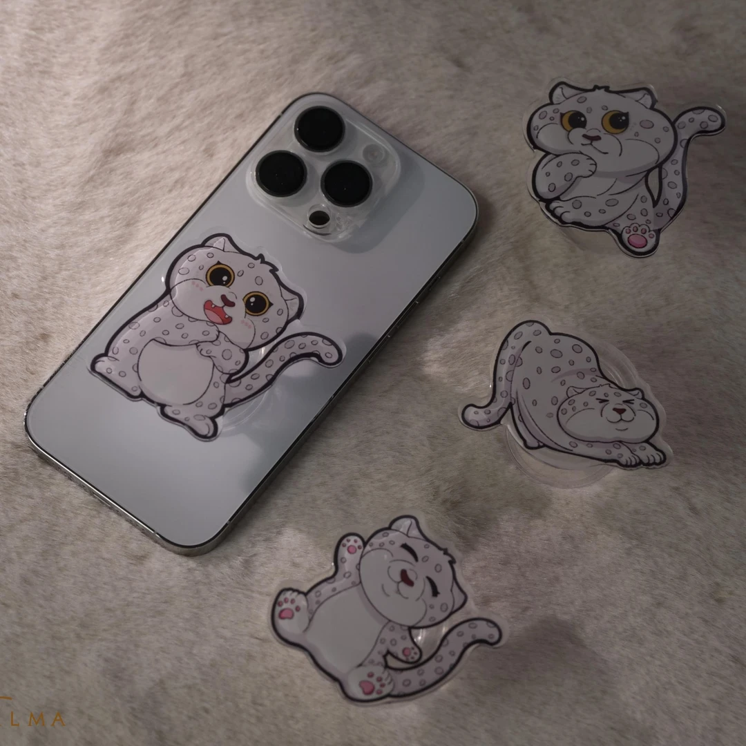 手机气囊支架适用苹果华为伸缩折叠桌面固定可爱卡通张掖裕固文创