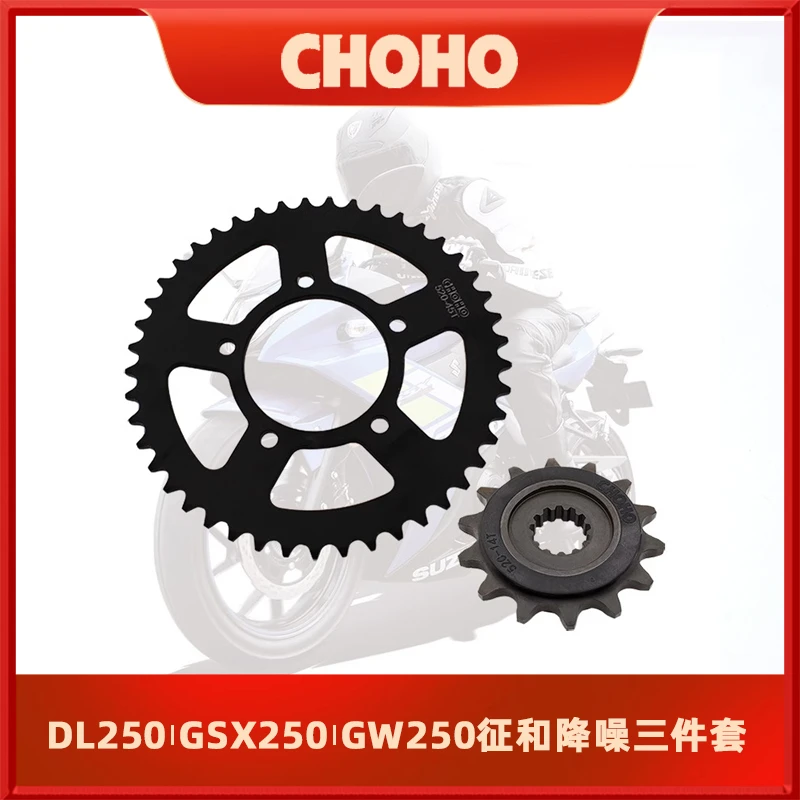 适用于豪爵铃木DL/GSX/GW250二代降噪牙盘链轮油封套链征和三件套