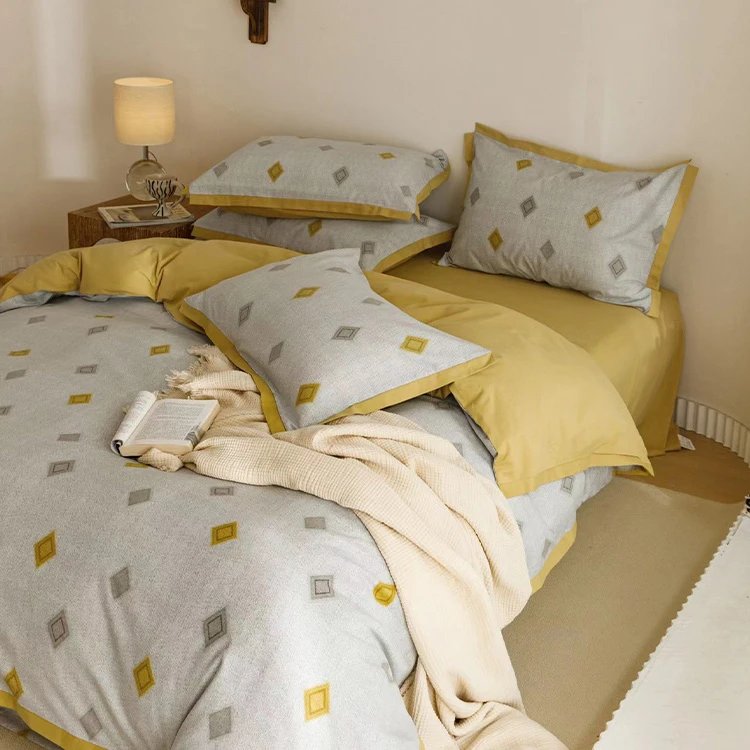 EILY家居恬雅全棉磨毛四件套