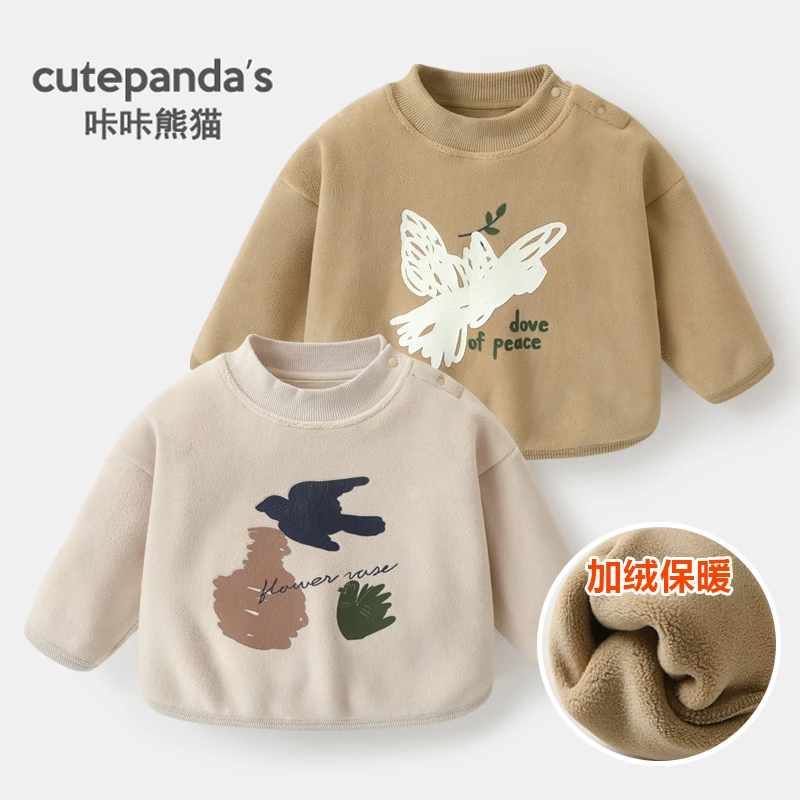 【现货】婴儿衣服韩版奥粒绒卫衣冬装秋冬儿童宝宝保暖上衣Y8309