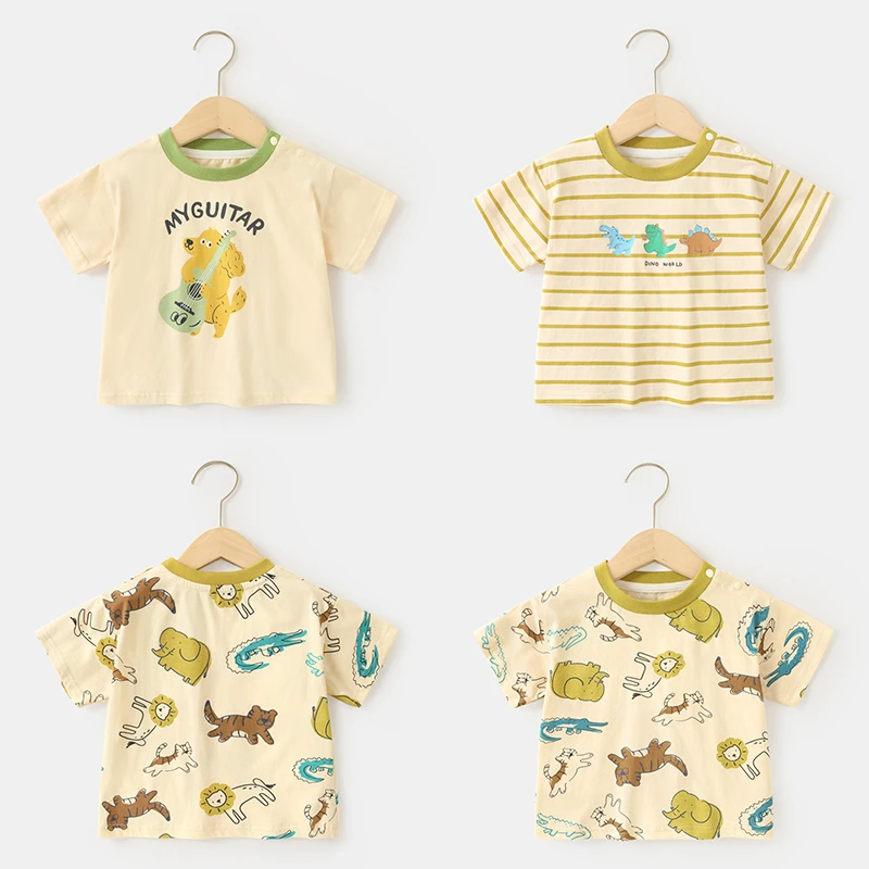 【现货】婴儿衣服休闲短袖T恤夏装宝宝儿童小童夏季半袖上衣Y8467