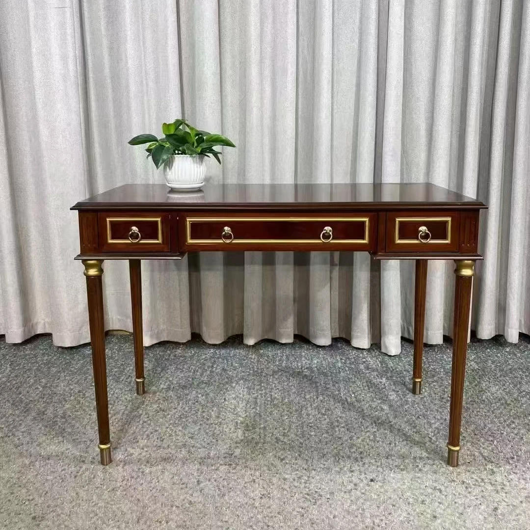 现代筑美奢华美式妆台，书桌，尺寸：1100x500x700