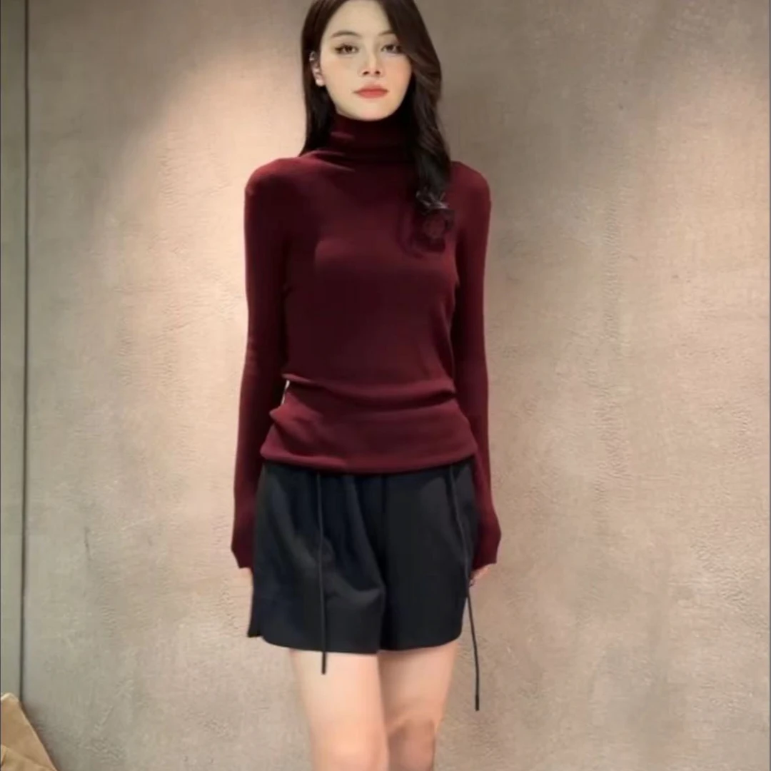 王姐专属-2024新品纯色高领简约百搭打底衫【R-98008】