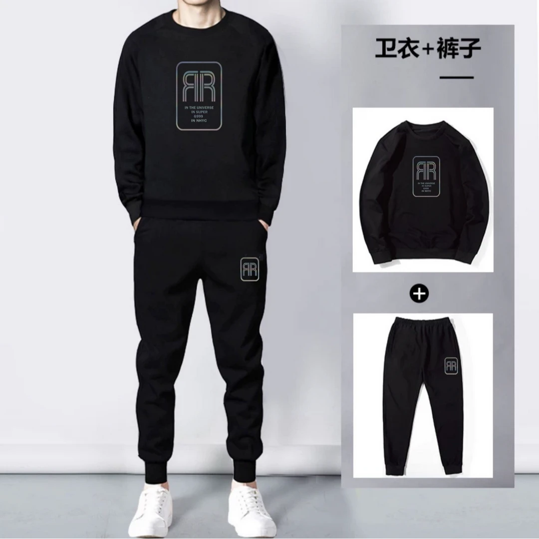 入秋一整套男装2024秋冬季运动服休闲套装高档帅气高级感男士卫衣