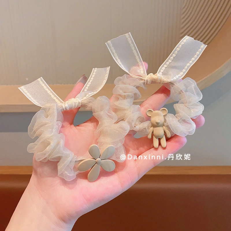 韩国儿童网纱头饰皮筋女童弹力头绳马尾发绳女孩发饰不伤发发圈