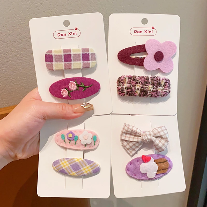 韩版儿童布艺刘海夹bb夹女童小香风花朵碎发夹侧边夹宝宝发卡发饰