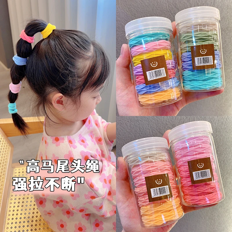 宝宝儿童发圈不勒发高弹力无接缝皮筋女童高马尾头绳彩色发饰头饰
