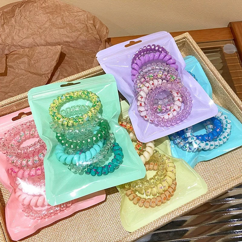 （直播代拆）电话线发圈对对碰➕许愿色韩版糖果色