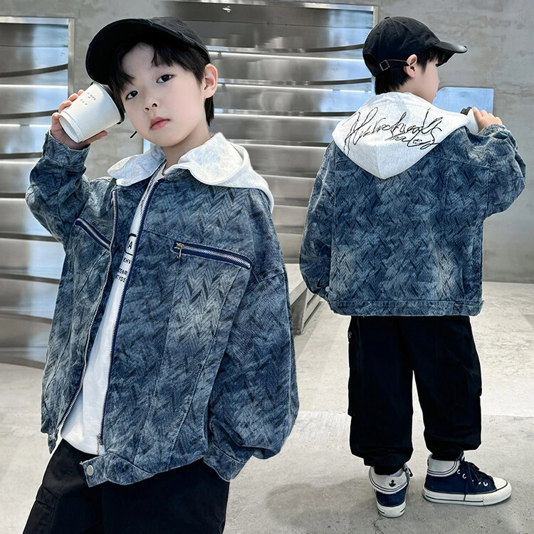 巴拉巴拉男孩女孩儿童装儿童装男童牛仔服春装外套2024新款中大童