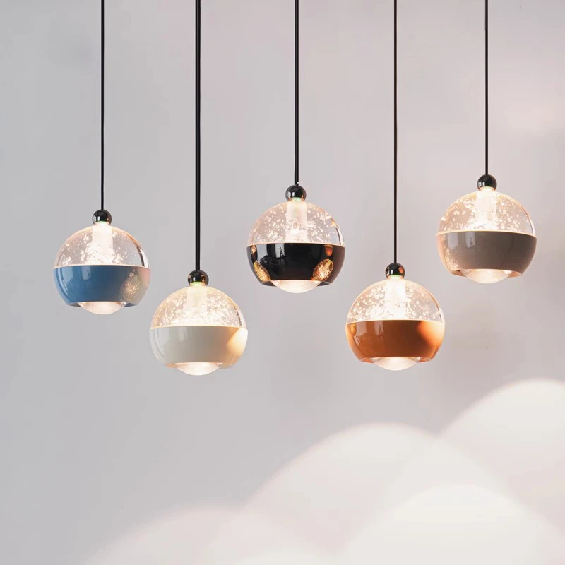 床头升降小吊灯轻奢高级感自由伸缩水晶吊灯沙发吧台卧室背境墙灯