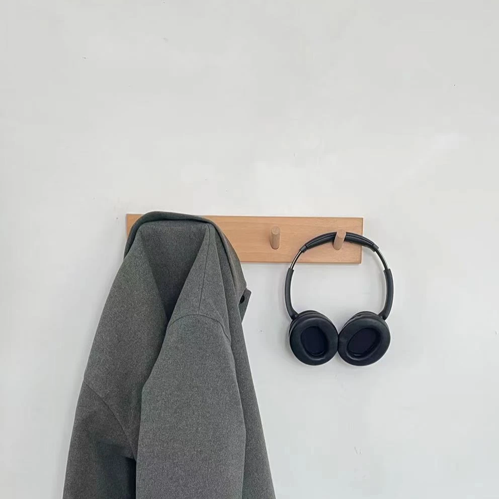 【榉木挂衣钩】原木壁挂衣钩墙上ins木质钥匙挂钩门口玄关挂衣架