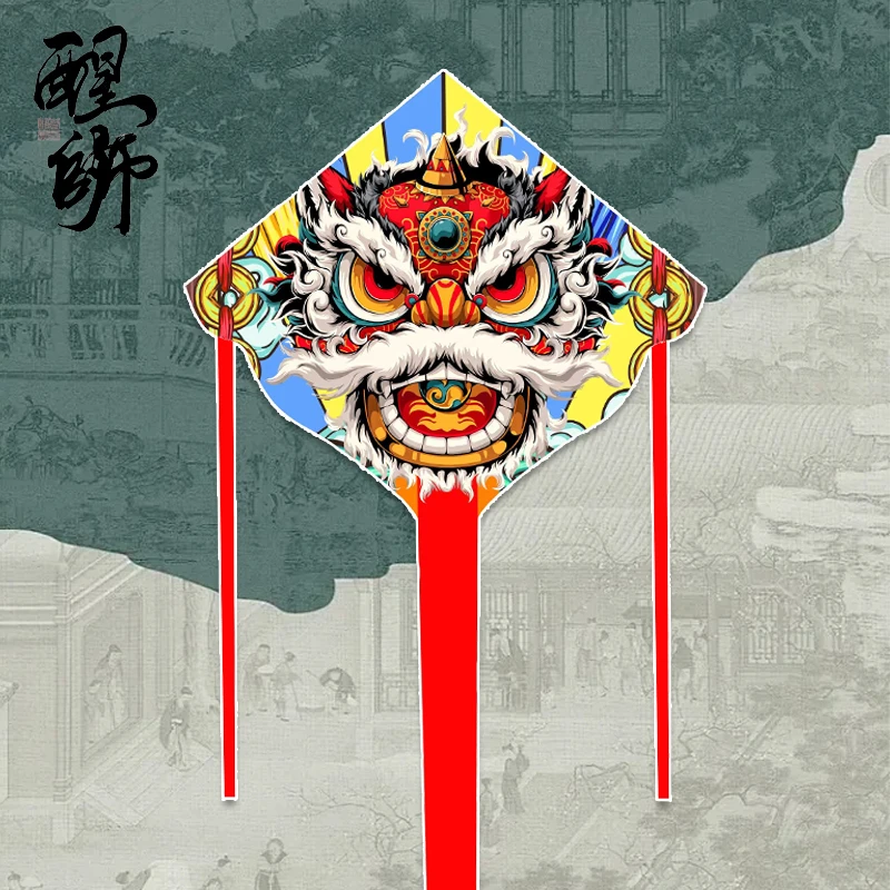 醒狮风筝潍坊新款微风易飞中国风大型高档超大长尾飘逸初学者适用