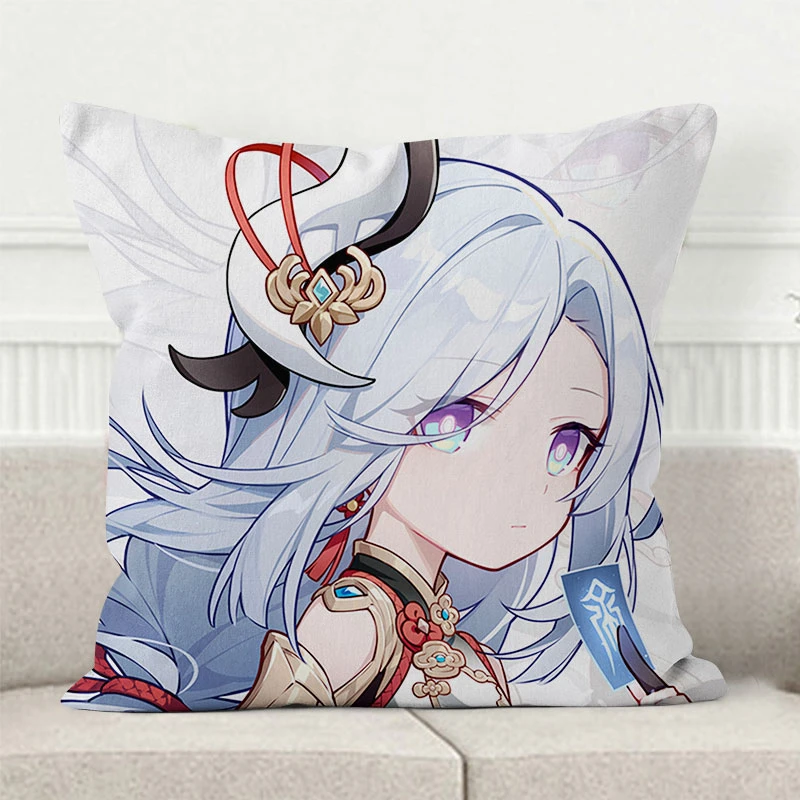 原神抱枕神子纳西妲申鹤绫华刻睛甘雨二次元老婆抱枕毛绒靠背垫子