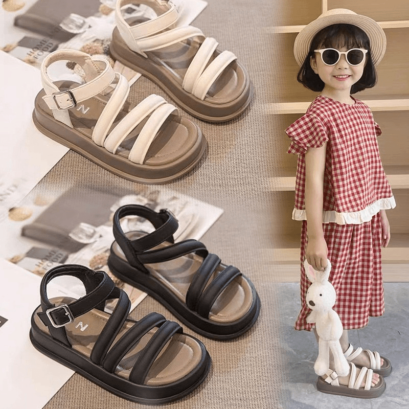 女童鞋子儿童罗马凉鞋2024新款夏季夏款运动宝宝小女孩中大童软底