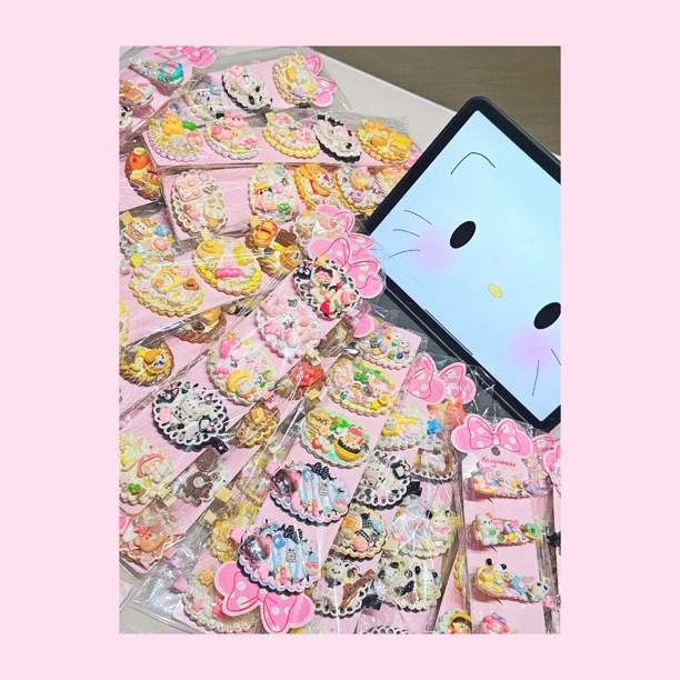 【奶油胶发夹发卡代拆】奶油胶可爱网红成品发夹创意手工diy饰品