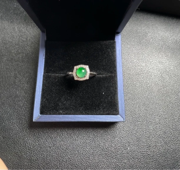 天然翡翠A货女戒