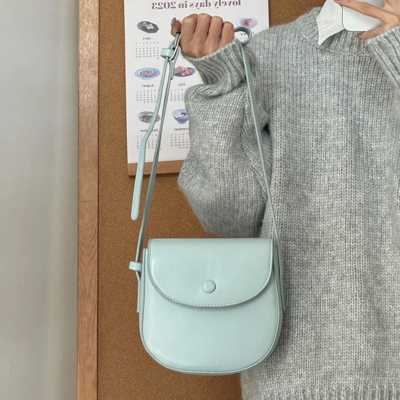 一张同学可爱小清新百搭单肩斜挎包W05蓝