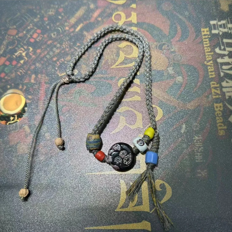 合金琉璃项链 YS8696 《千年古珠老物件》棕色紫色圆形项链