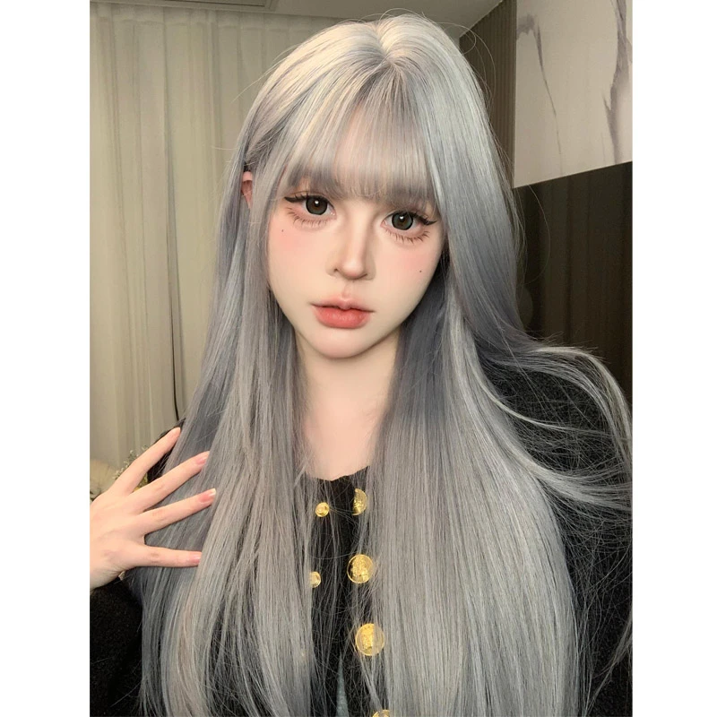 椰子专属--【冰岛】灰蓝色长直发假发女长发日系直发日常主播假发
