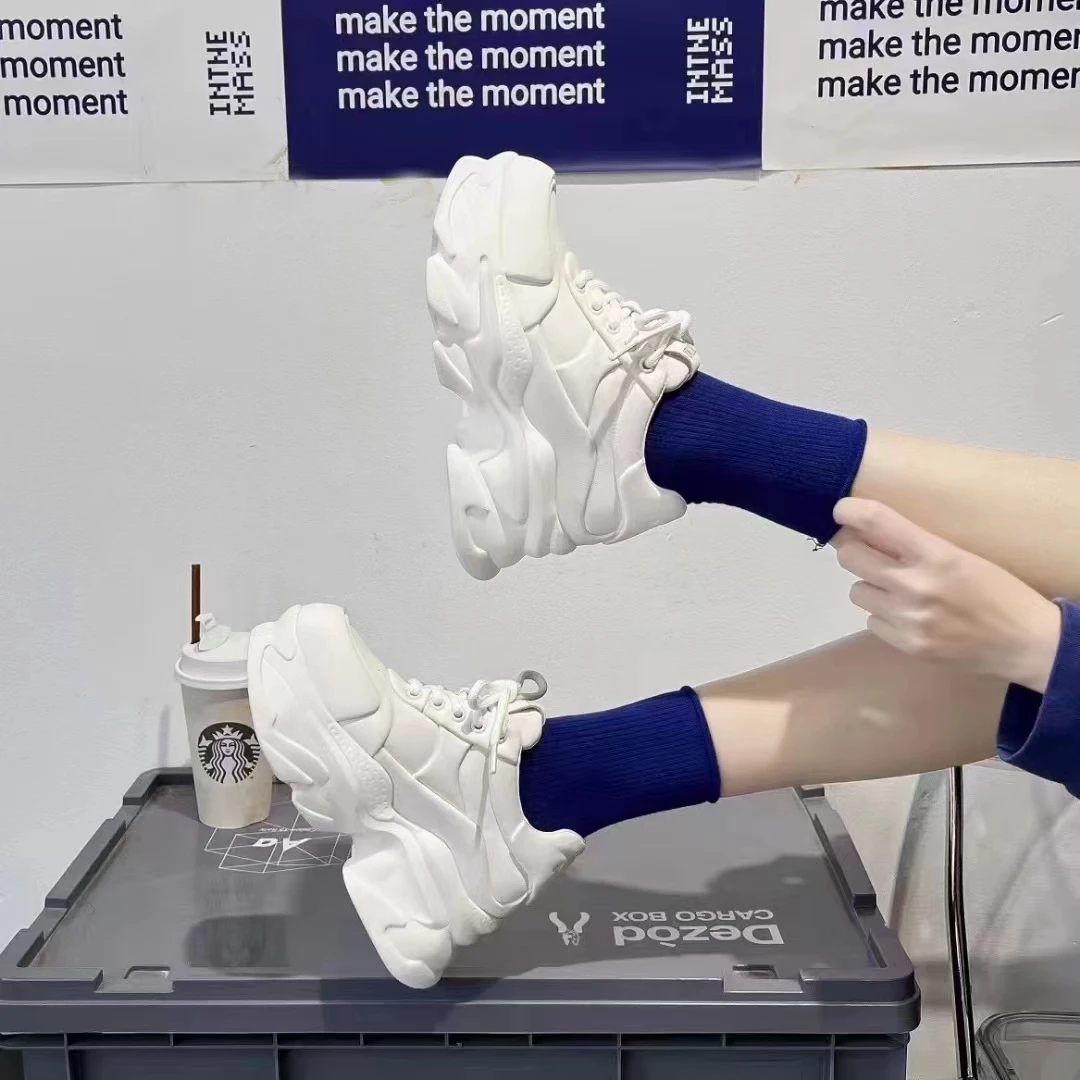 专柜正品195538春季新款轻便松糕底头层牛皮时尚个性韩版休闲鞋