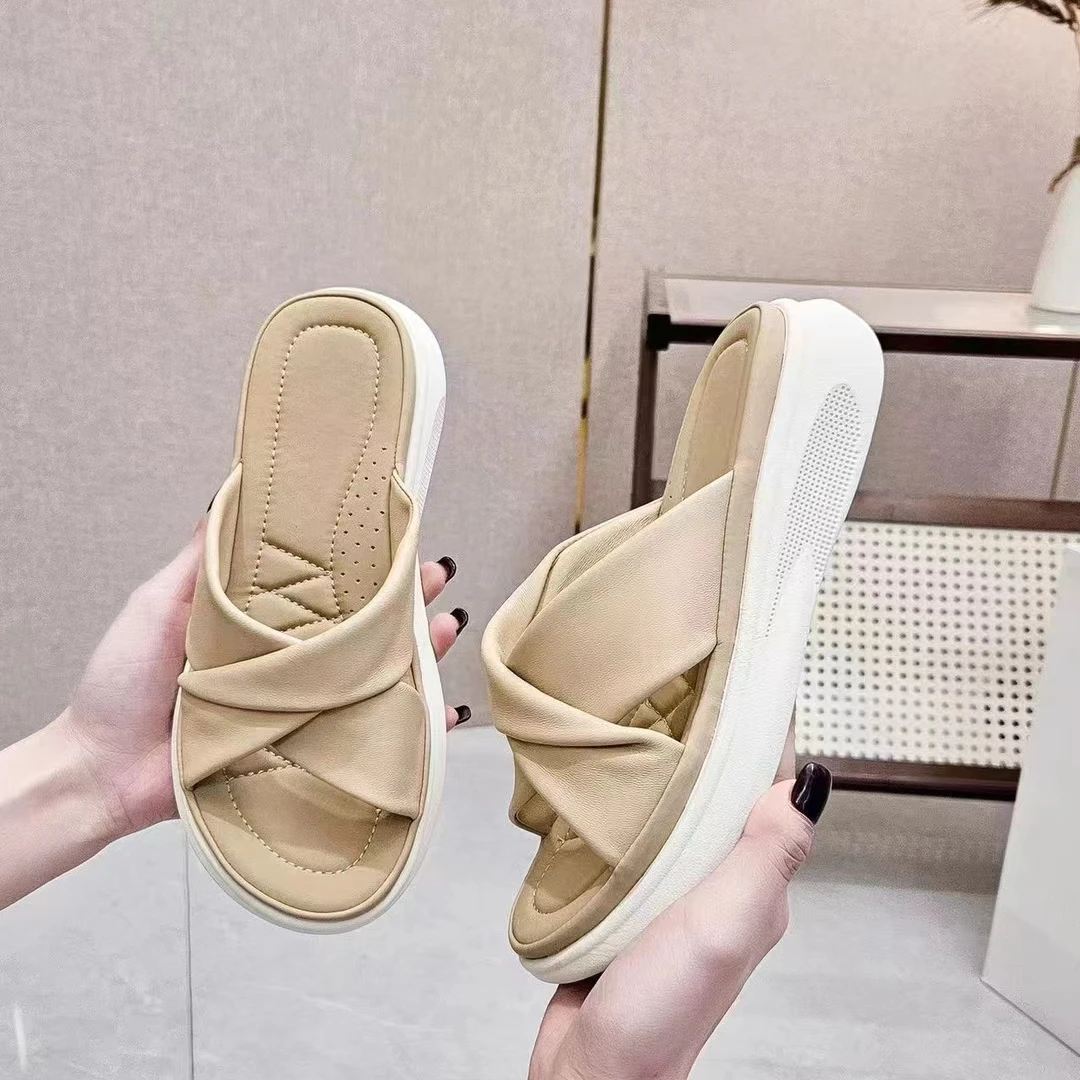 专柜正品56752夏季新款商场同款时尚休闲运动厚底女拖鞋