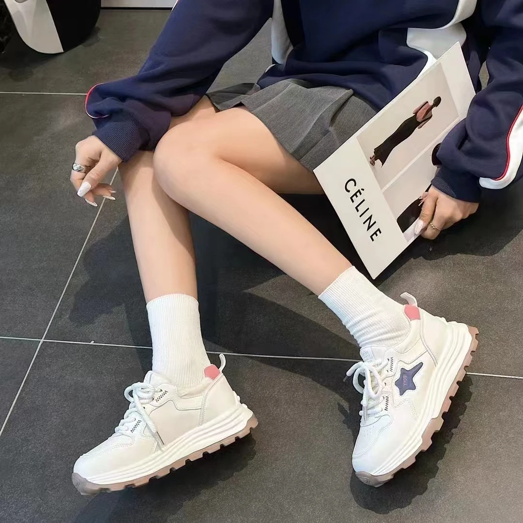 专柜正品2288112老爹鞋厚底增高女真皮透气运动鞋