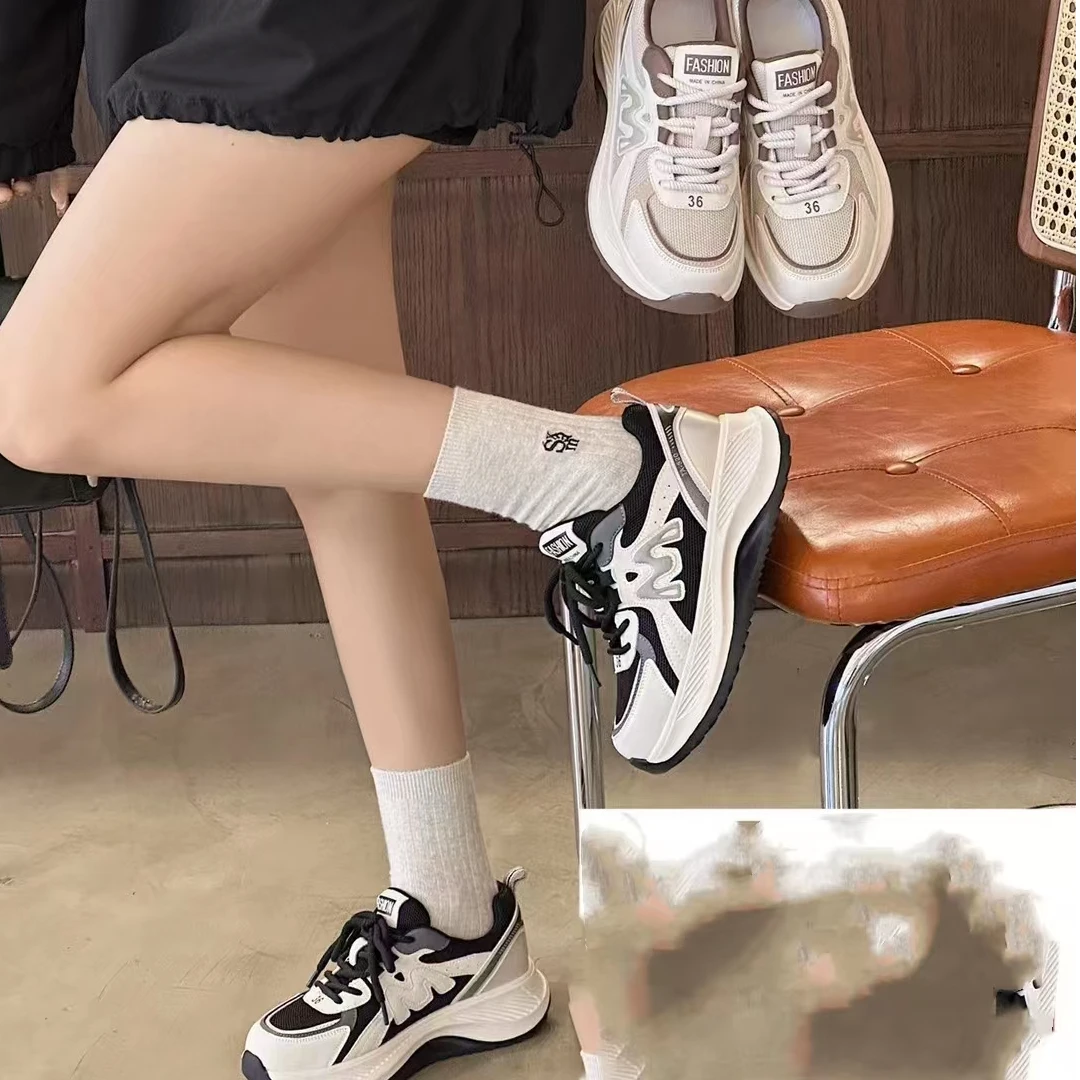 专柜正品2288161优质真皮透气女鞋轻便软底休闲百搭旅游老爹鞋女