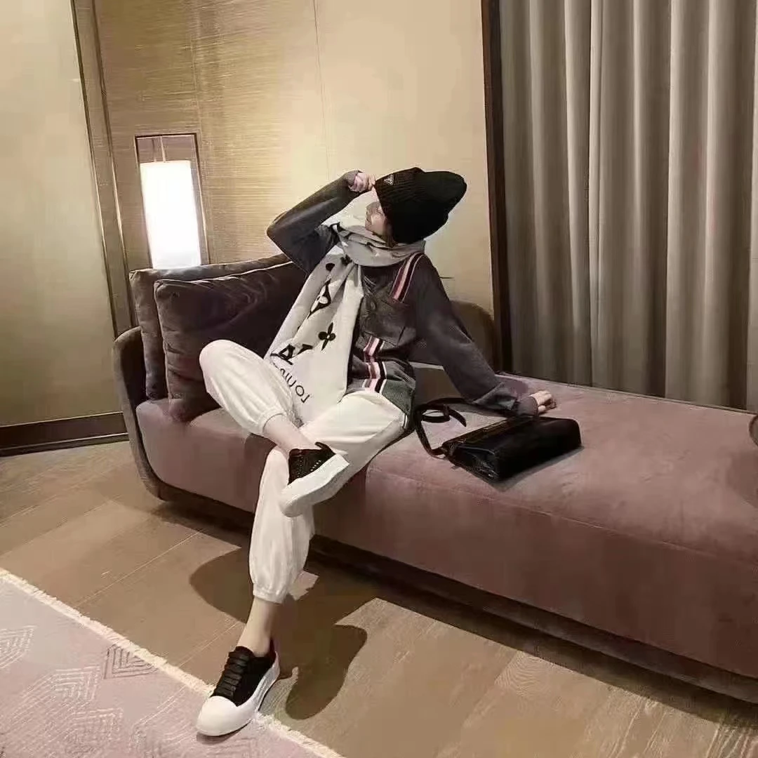 朱朱姐帆布鞋190115女新款厚底增高松糕女百搭休闲低帮板鞋宽松