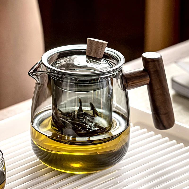茶壶玻璃家用单壶耐高温茶水分离茶具冲煮茶器茶杯套装红茶泡茶壶