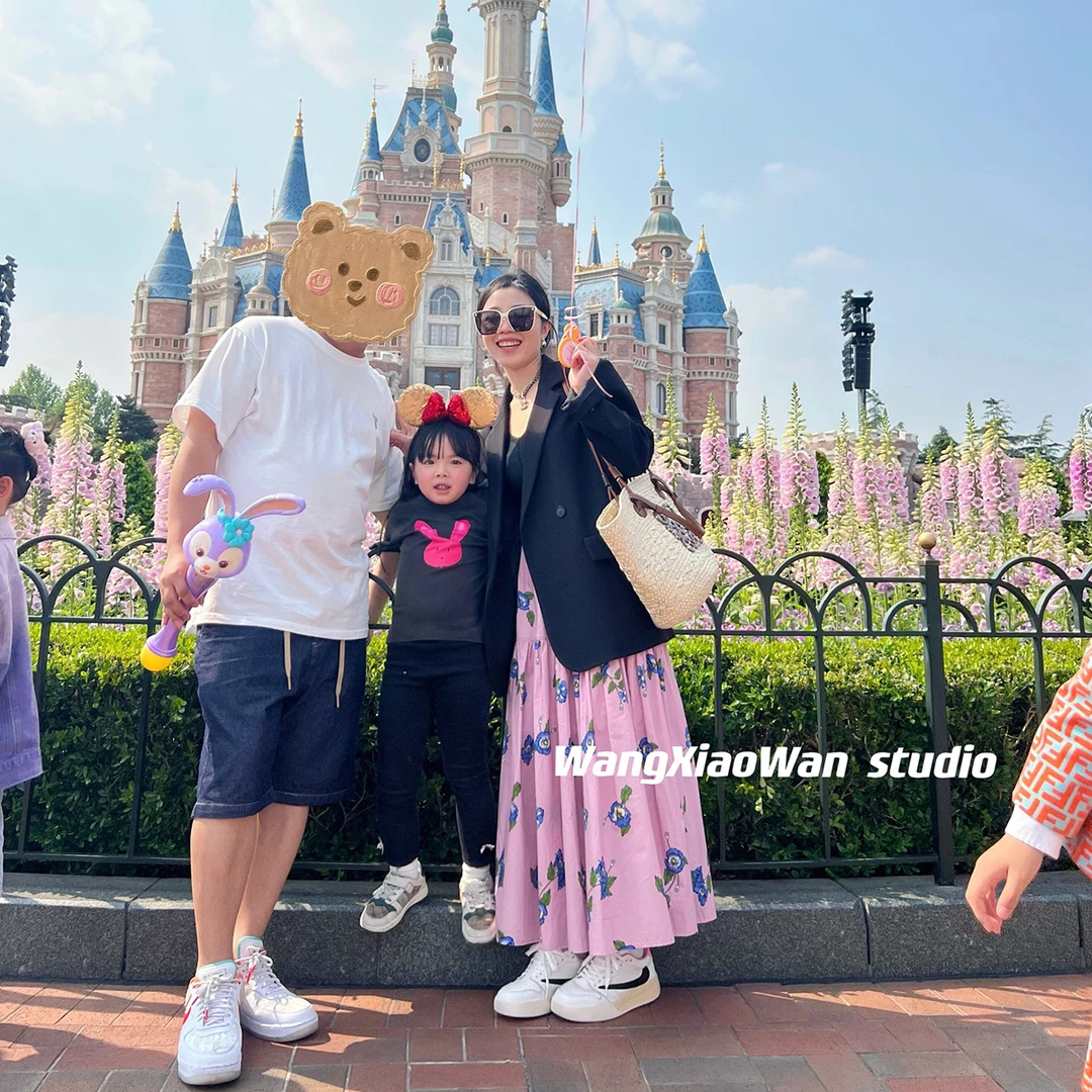 2025年春季新款度假风法式复古休闲百搭显瘦碎花连衣裙女半身裙