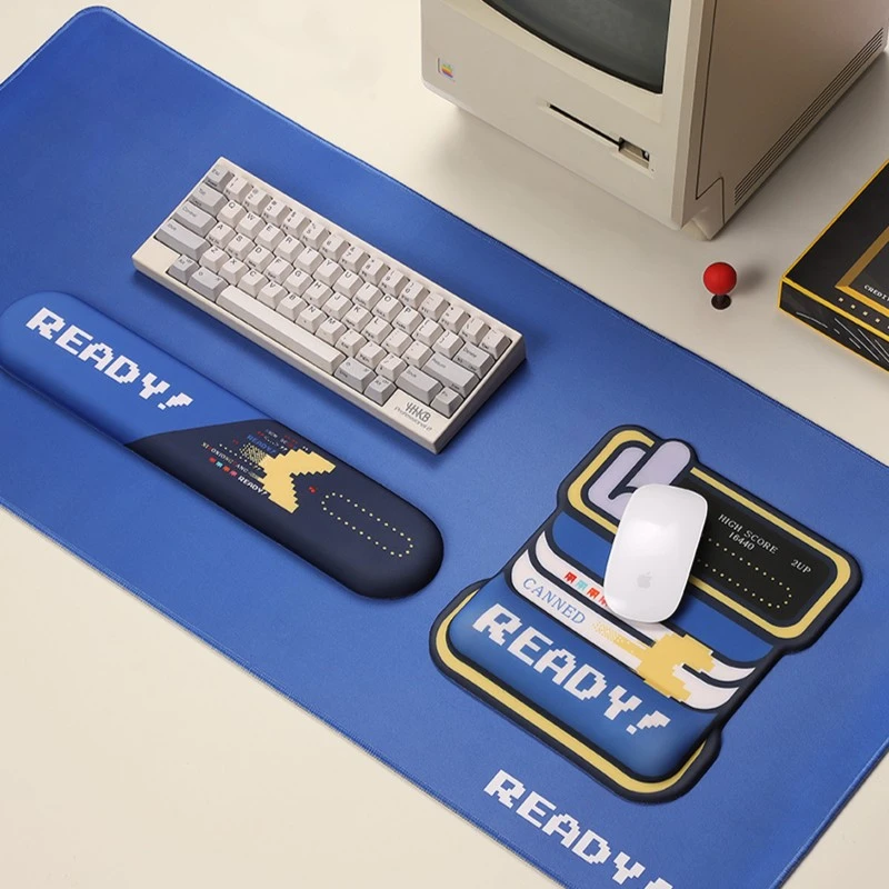 超厚硅胶鼠标护腕垫硅胶垫记忆棉键盘垫吃豆可爱女生护手腕垫子