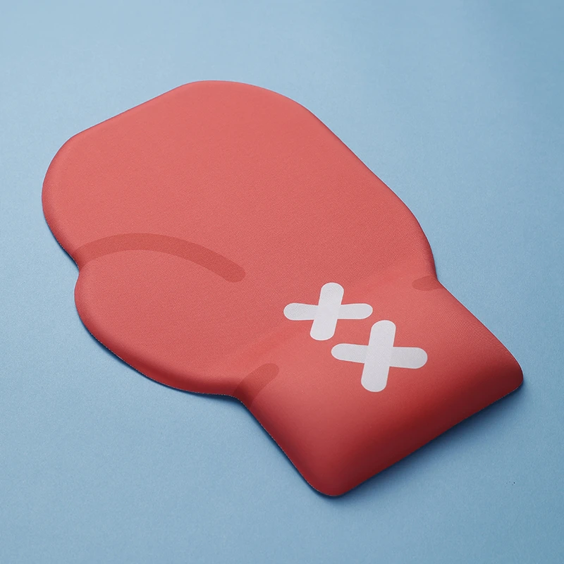 创意拳击鼠标垫电脑键盘护腕垫立体舒适防滑垫办公家用趣味鼠标垫