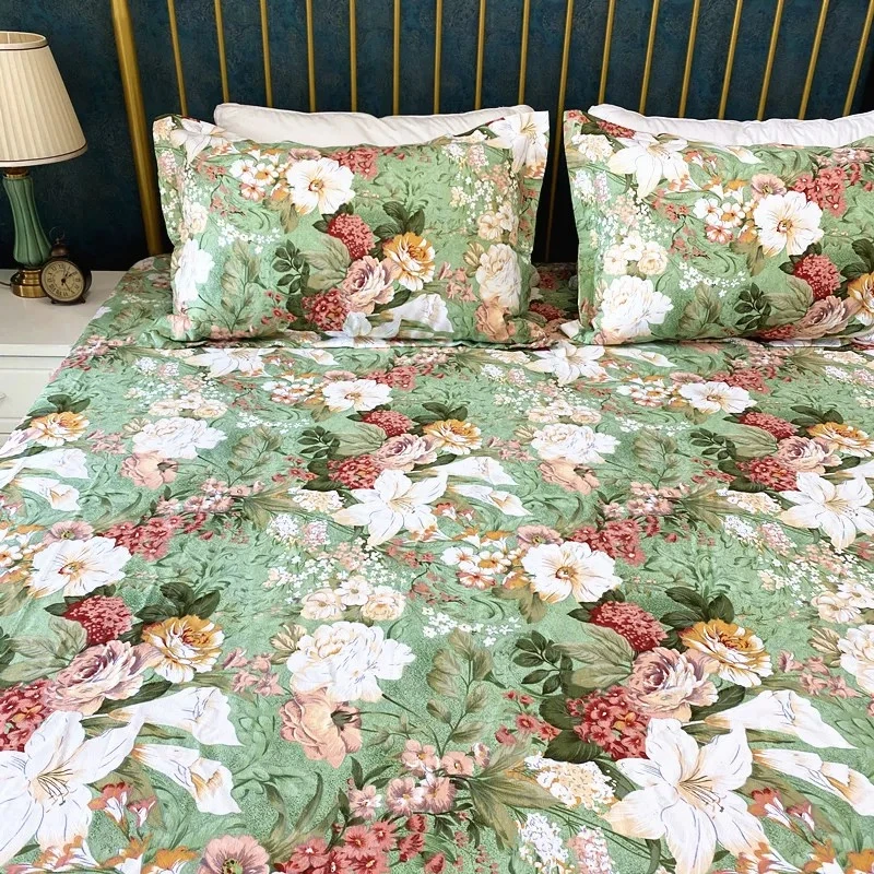 【繁花似锦老粗布床单】正宗老粗布加厚透气单件床单吸汗舒适